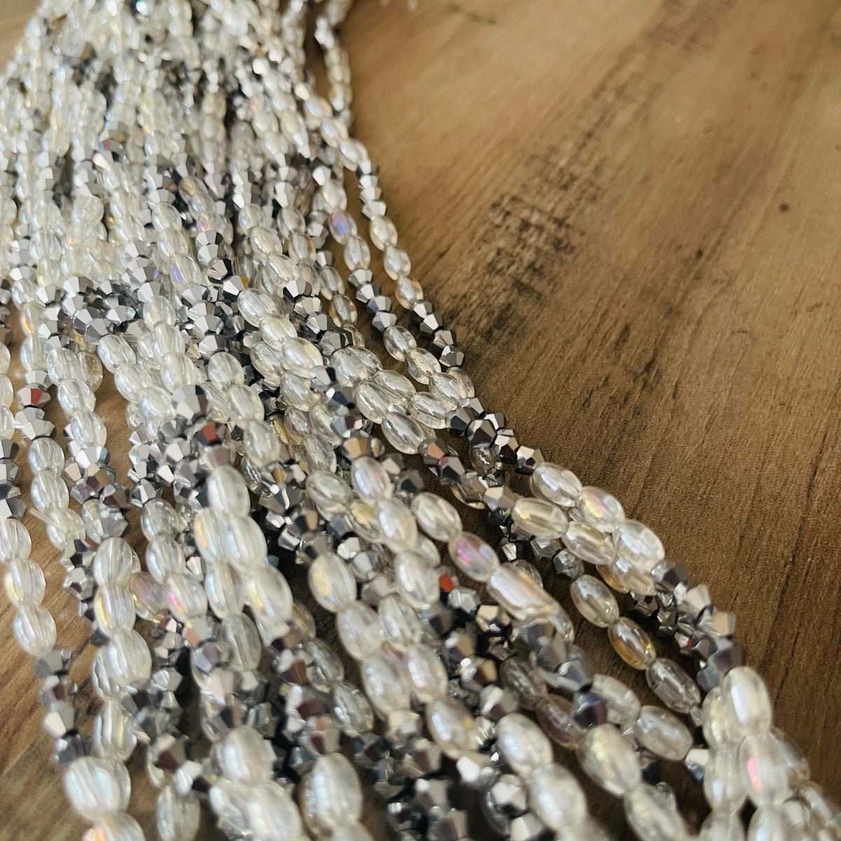 Elastic Waist Beads | White