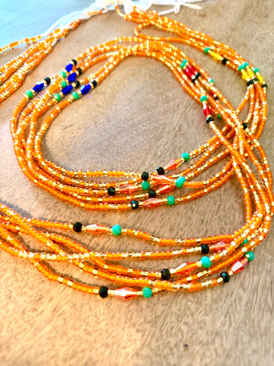 Orange & Mixed Crystal | Premium Strand