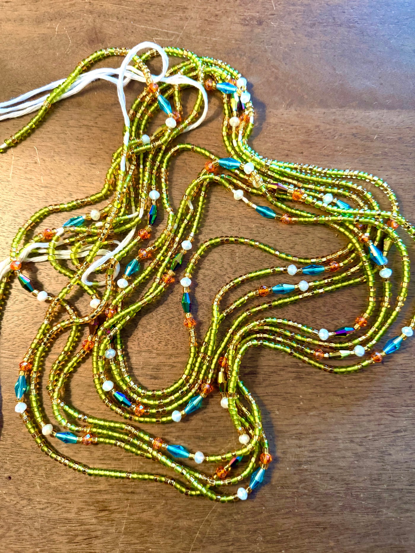 Green & Mixed Crystal | Premium Strand