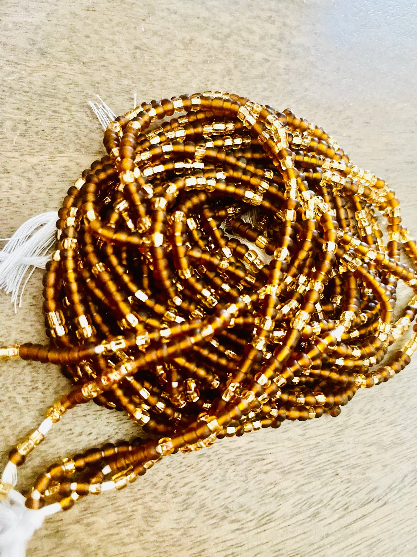 Classic Waist Beads Strand | Frost Brown