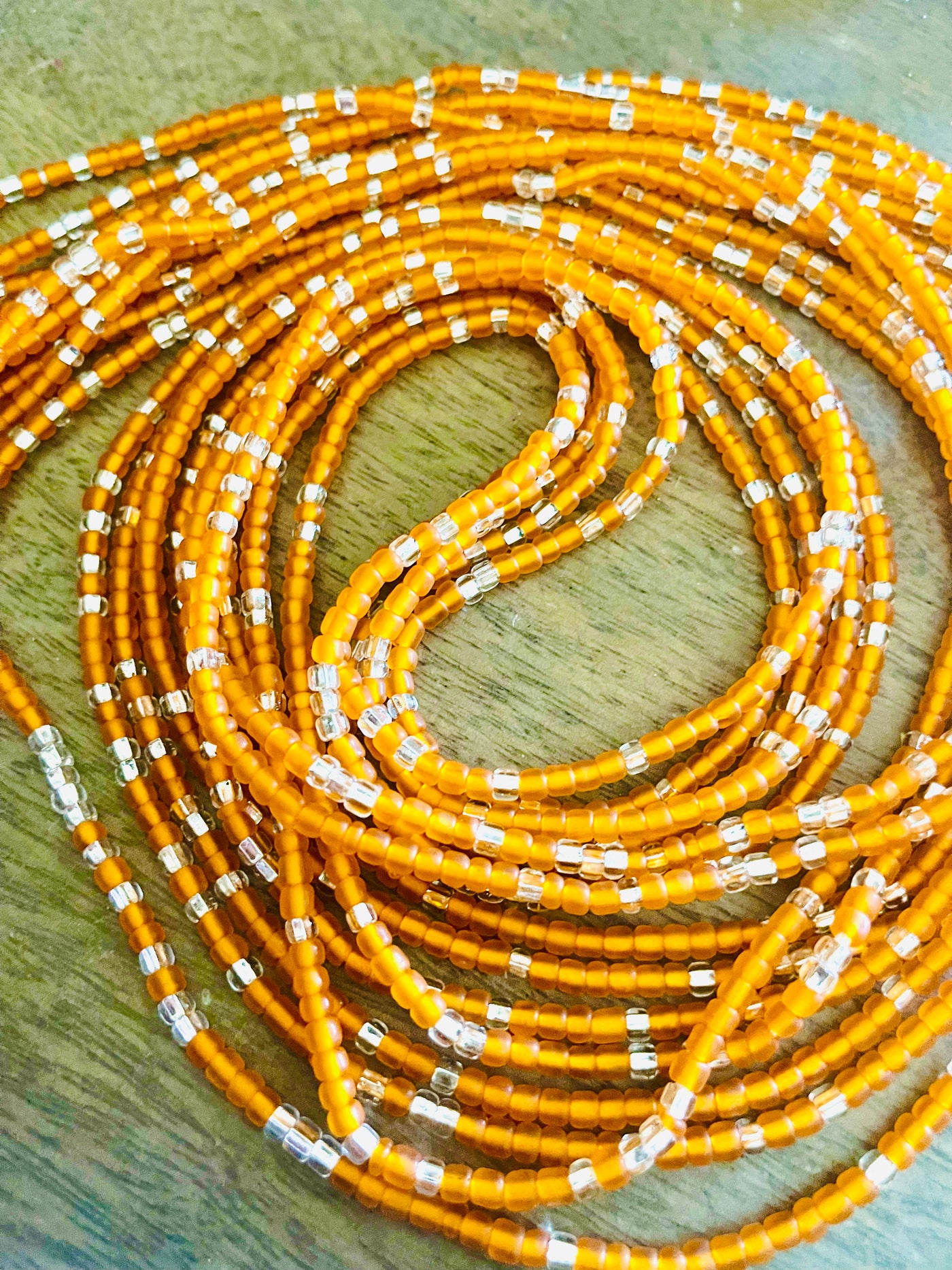 Classic Waist Beads Strand | Frost Orange