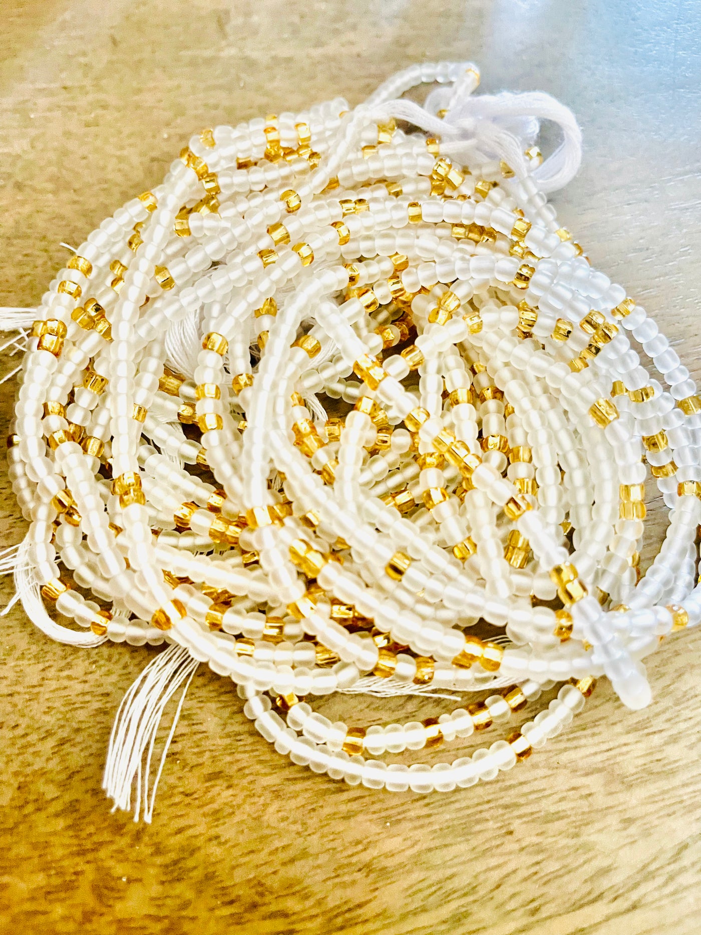 Classic Waist Beads Strand | Frost White