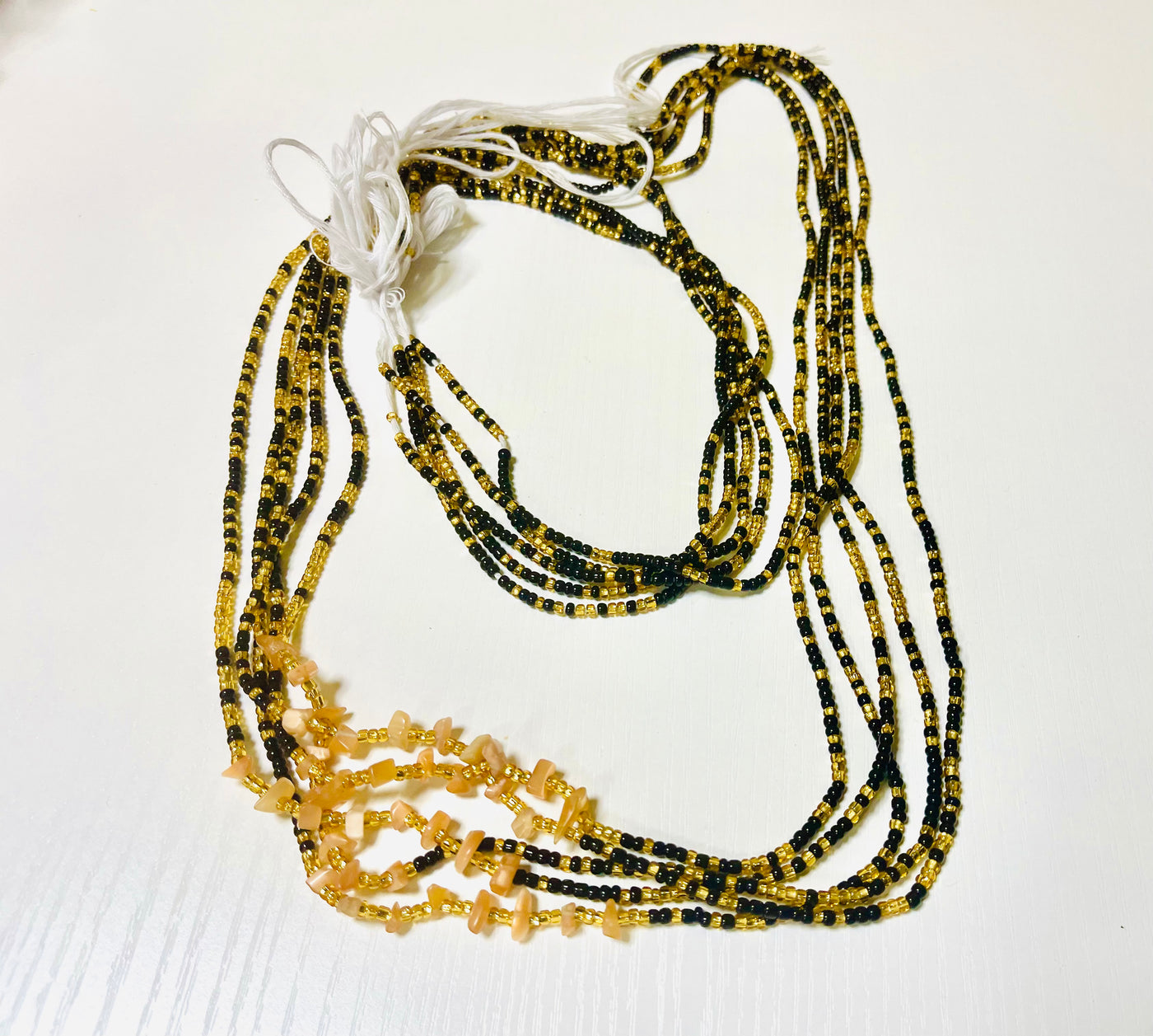 Premium Waist Beads Strand | Neutral Stone