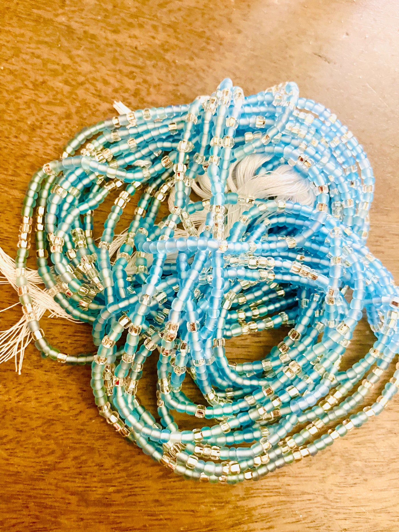 Classic Waist Beads Strand | Frost Light Blue