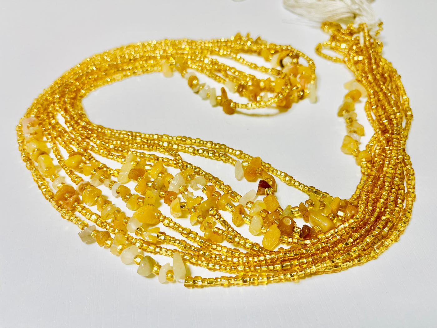 Premium Waist Beads Strand | Light Stone