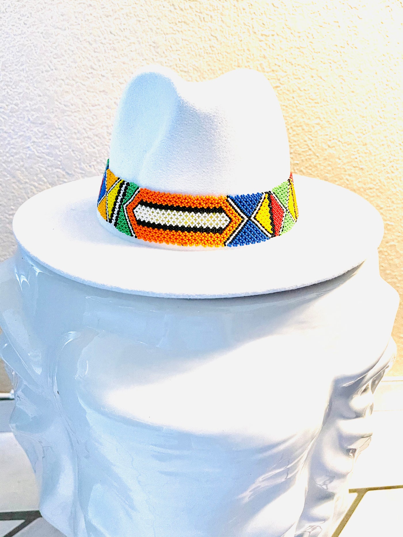 Beaded Fedora Hat - Kouassi Kustoms 