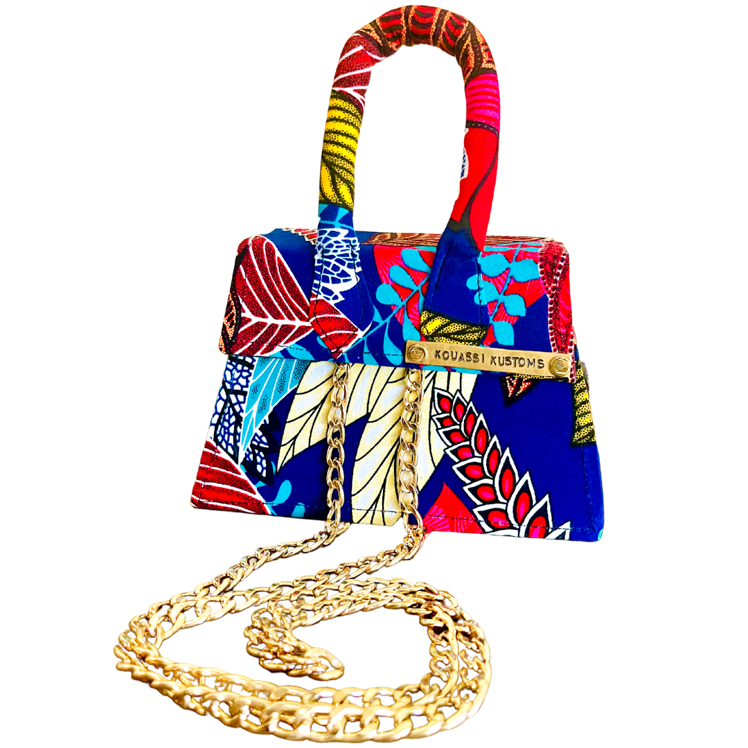 Pretty Leaves Mini Purse - Kouassi Kustoms 
