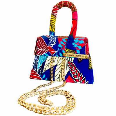 Pretty Leaves Mini Purse - Kouassi Kustoms 