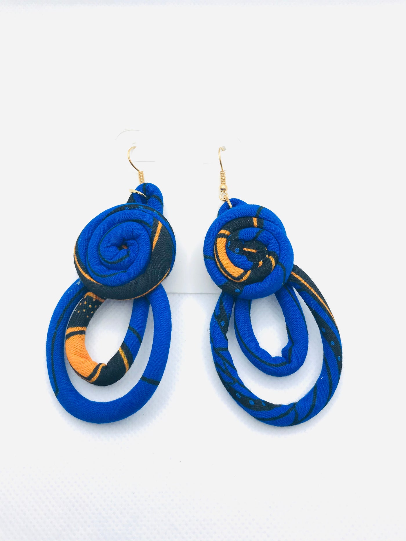 Loop Afro Print Earrings - Kouassi Kustoms 