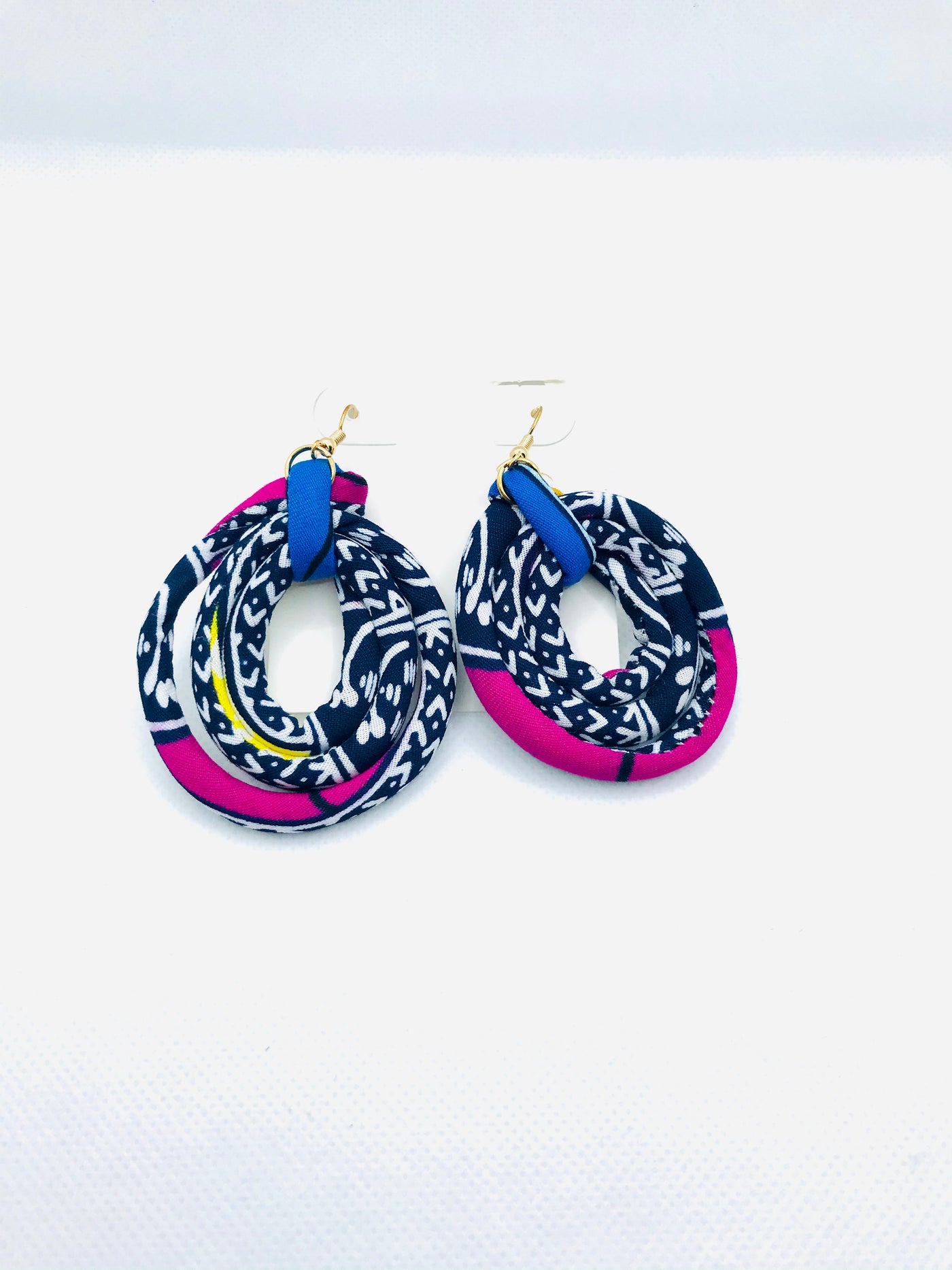Multi Kolor Afro Print Earrings - Kouassi Kustoms 