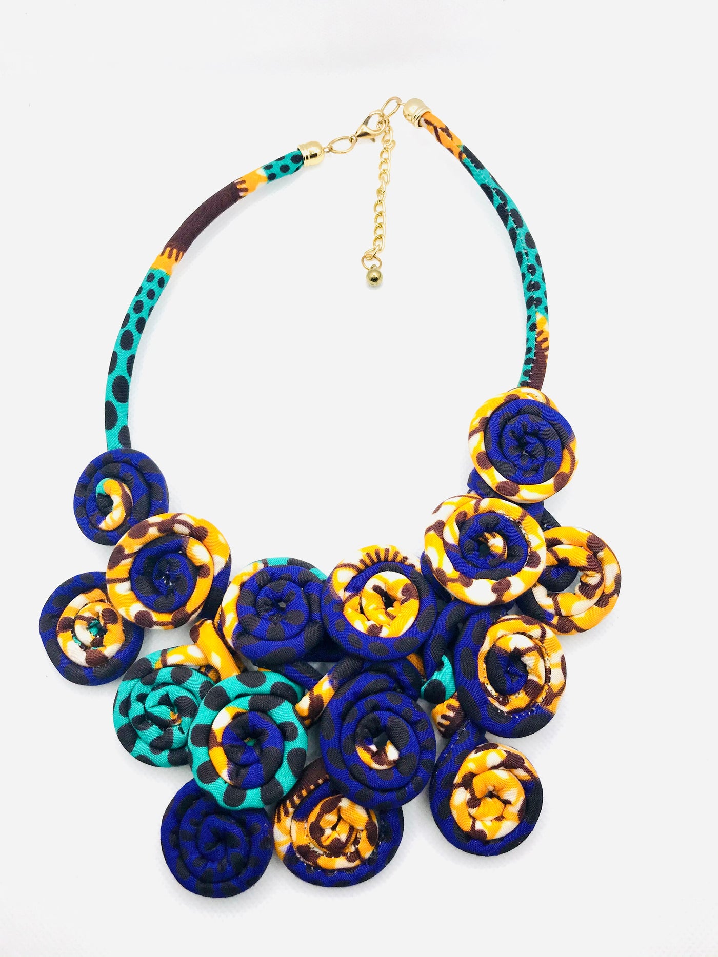 Purple Cluster Afro Print Necklace - Kouassi Kustoms 