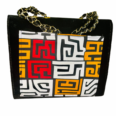 Black Velvet Handbag - Kouassi Kustoms 