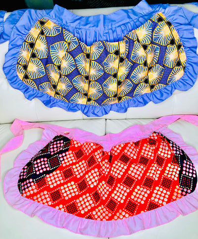 Ankara Ruffle Apron - Kouassi Kustoms 