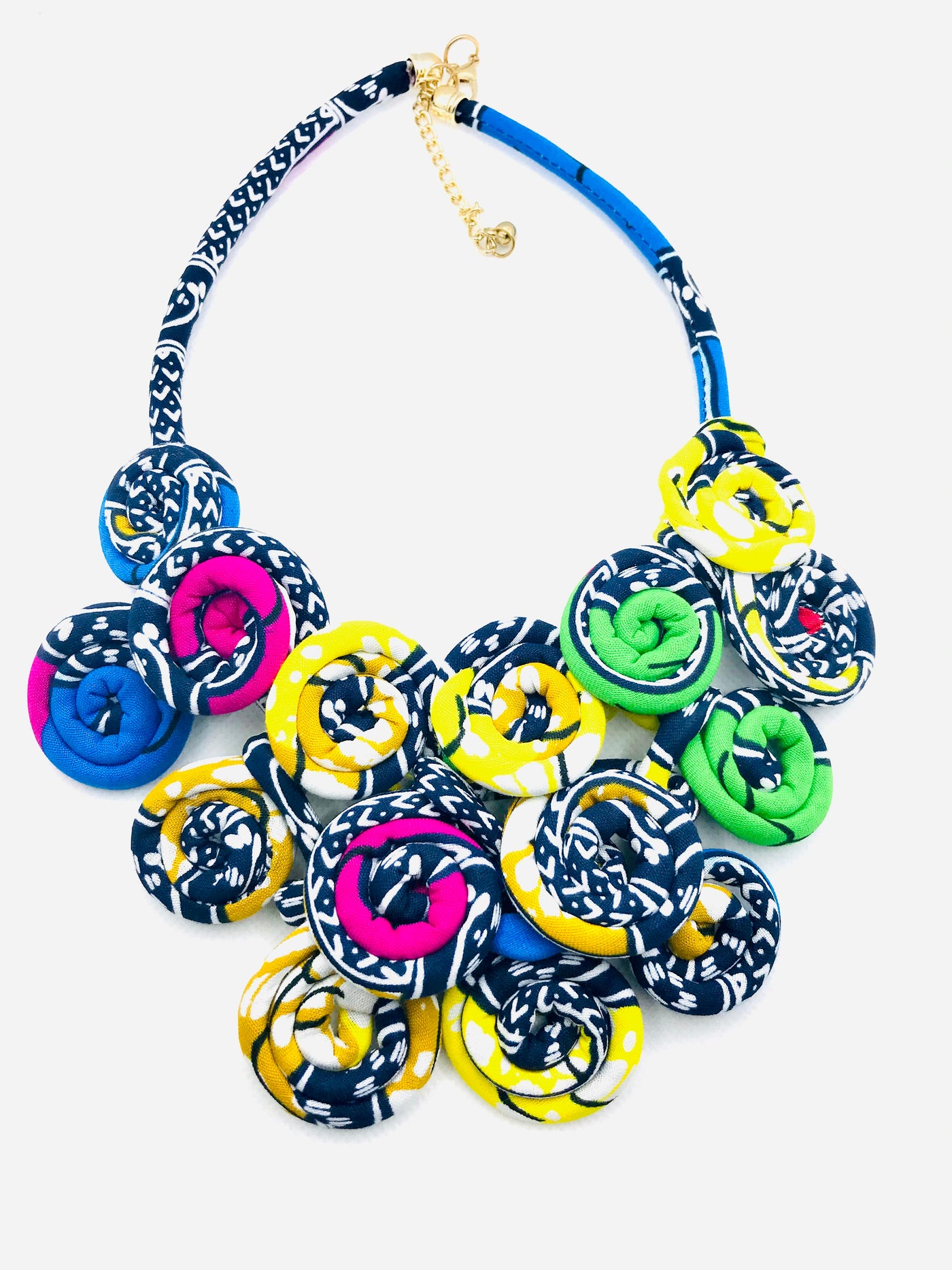 Multi Kolor Afro Print Necklace - Kouassi Kustoms 
