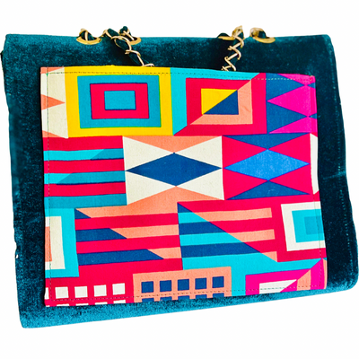 Emerald Velvet Handbag - Kouassi Kustoms 
